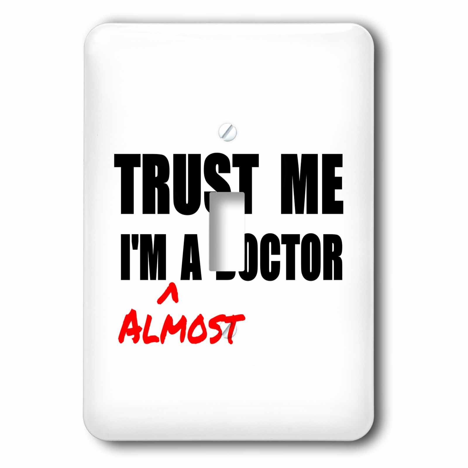 Interrupteur medecine motif humour avec graphisme durable pour plaque murale