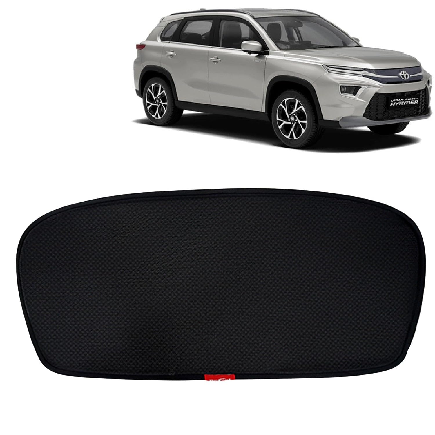 KINGSWAY Accessories Car Sun Shade Rear Windshield Non Magnetic Fix Type Curtain Only Compatible with Toyota Urban Cruiser Hyryder Year 2022 Onwards All Model, Premium Car Dicky Sunshade, Pack of 1