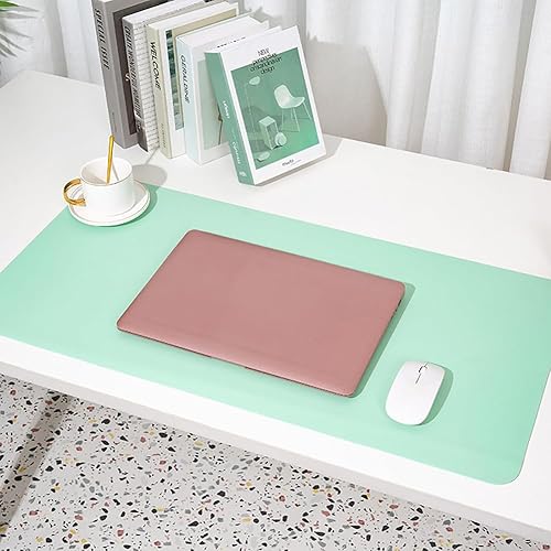 Miniatura 3 de Protector de escritorio de cuero, alfombrilla de escritorio de cuero de doble cara, alfombrilla de mouse grande, organización de escritorio y