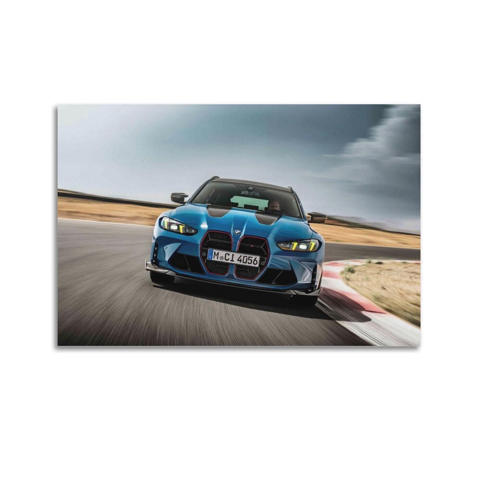 XKUGA Supercars Drift G82 M4 CSL Racing Poster Modern Decorative Canvas Prints - Ideal Wall Art for Family, Man Cave, Game Room, Boys & Girls Bedroom 20x30inch(50x75cm)