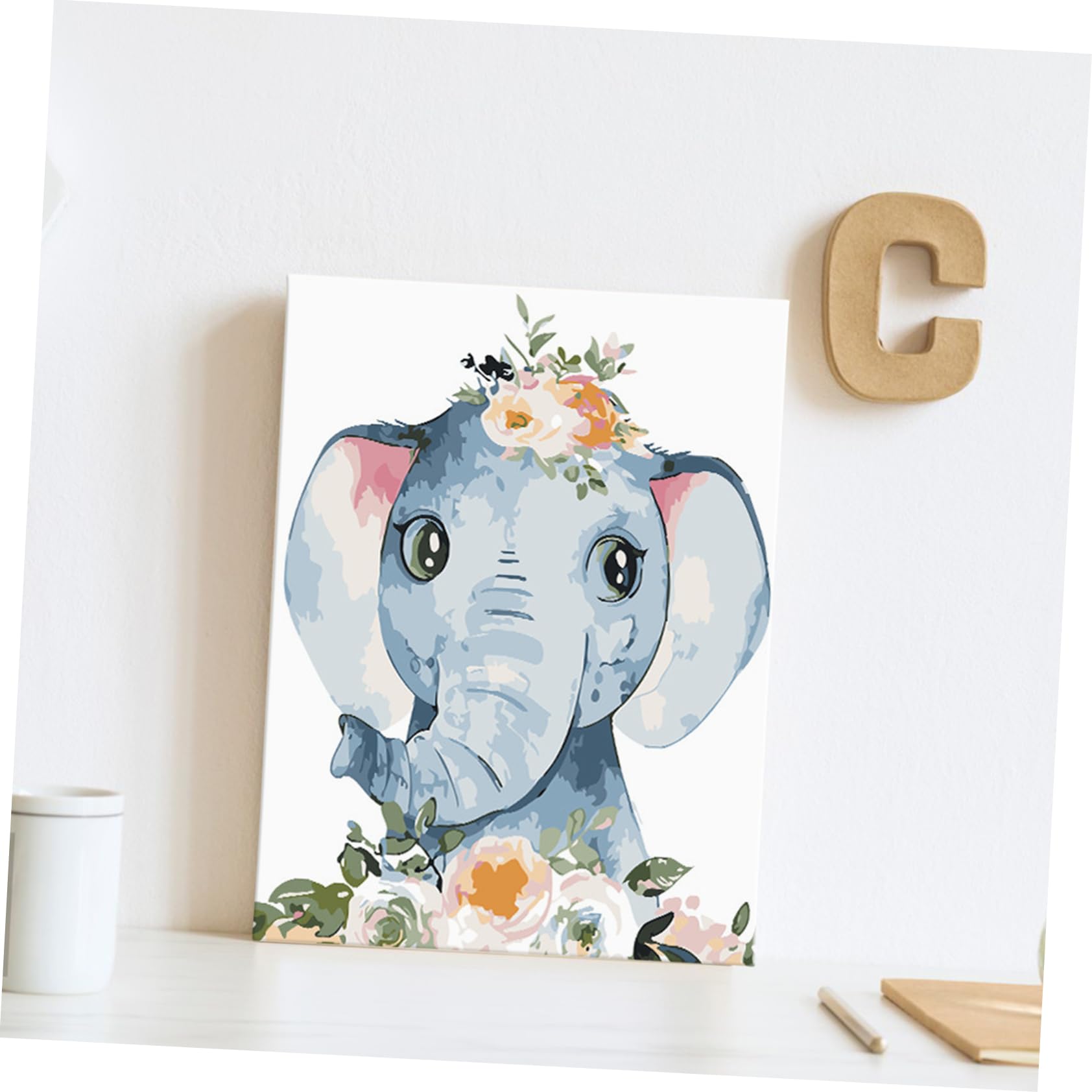 SWOOMEY 1set Kit Di Pittura Per Numeri Per Ragazzo Ragazza e Principianti Completo Con Tela Framed e Forniture Per Dipingere Acrilici Inclusi
