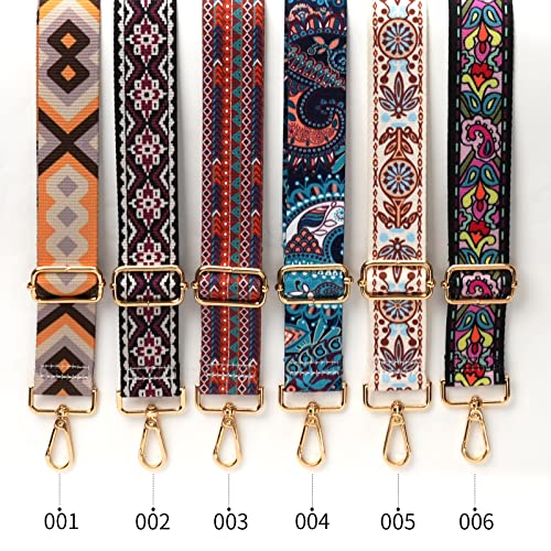 Image of Wide Crossbody Purse Strap Replacement Adjustable Shoulder Guitar Multi-pattern Style Handbag Straps