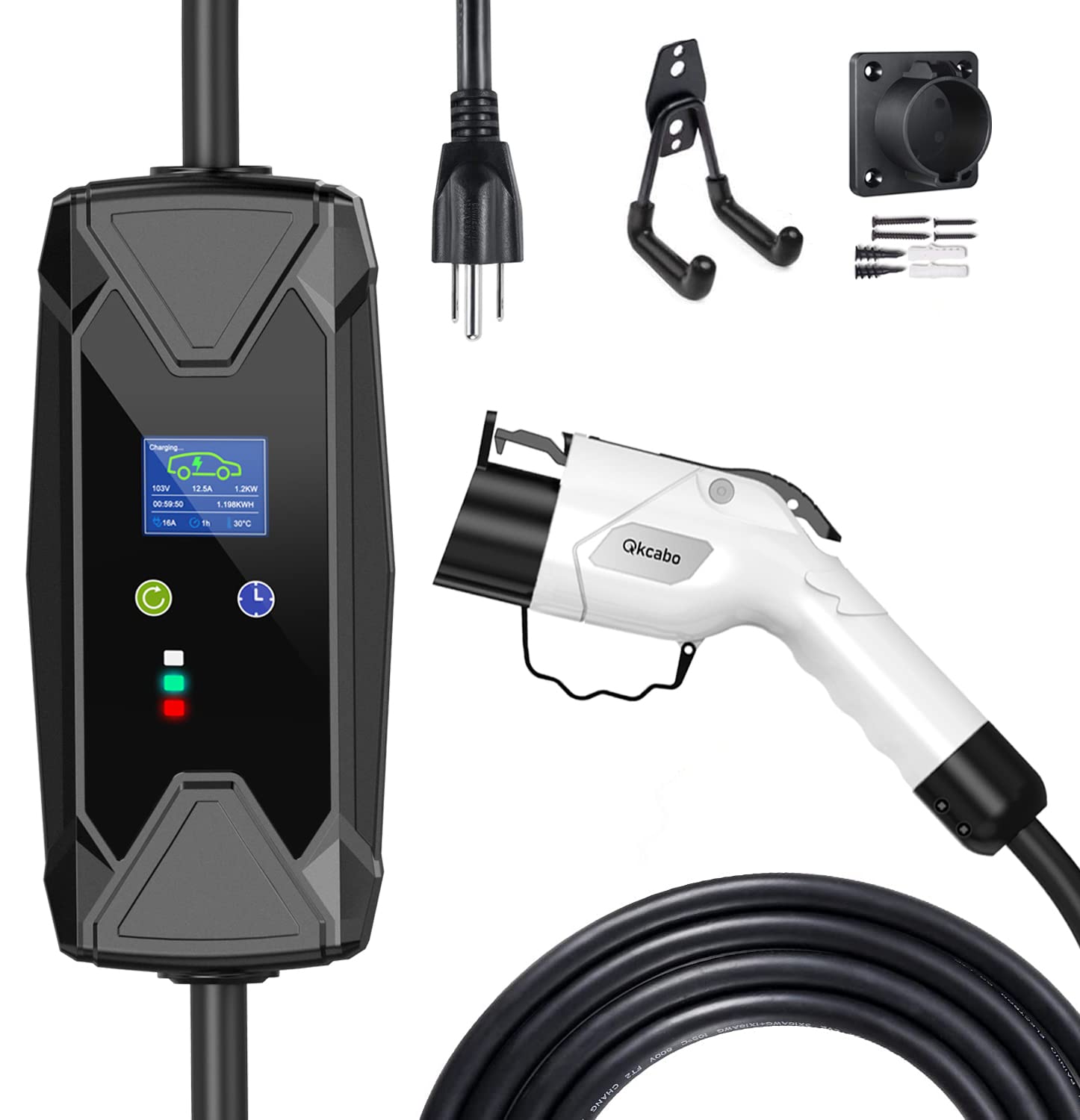 Amazon.co.jp: 電気自動車 充電ケーブル、100 V-240V EV充電器、8A/10A 