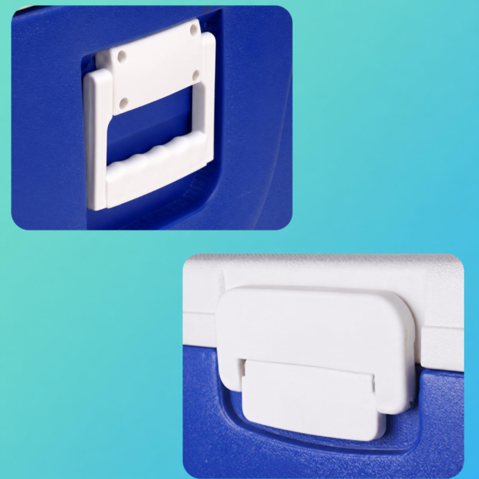 Glacière Isotherme Boîte Refroidisseur Coffre Réfrigérant Conteneur Thermique avec HDPE PU et Trois Packs de Glace de Froid Couvercle avec