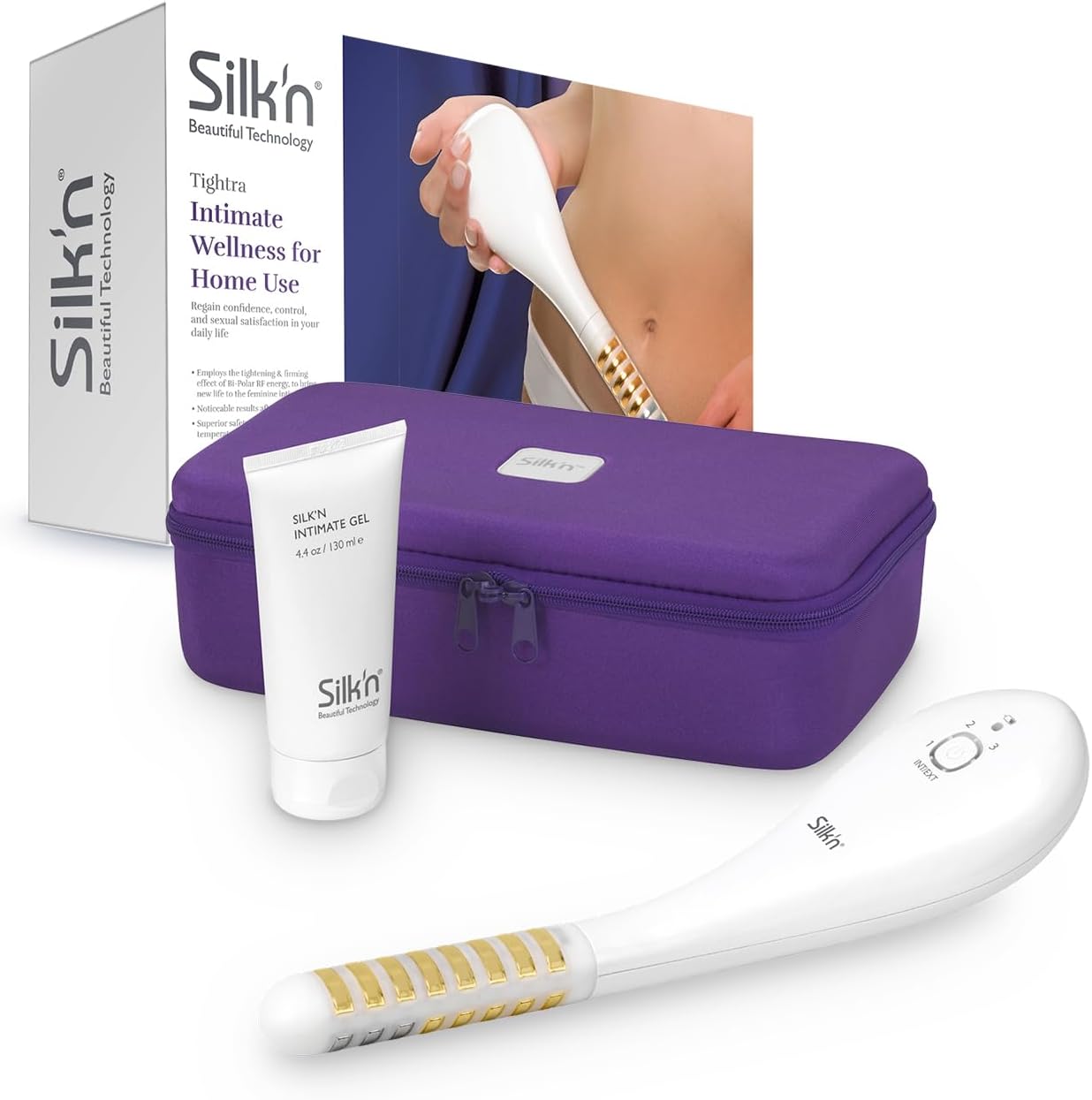 Silk'n Tightra - Rejuvenation and Tightening of The Intimate Zone - Tones The Pelvic Floor Muscles - White - 1 Piece