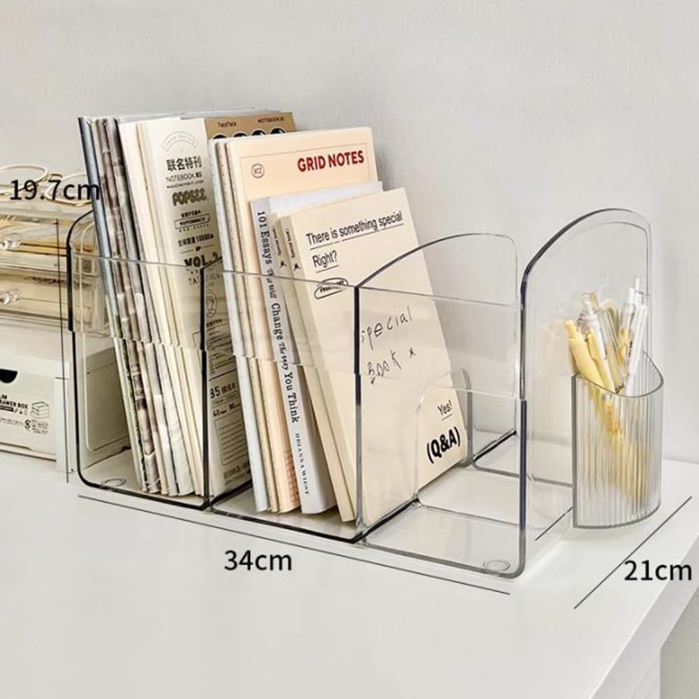 NILZA Scaffale da Scrivania Organizer Scrivania, Scaffale per Libri Libreria da Scrivania, Organizer da Scrivania Piccola Organizer da Tavolo per Cucina, bambù (Size : B)