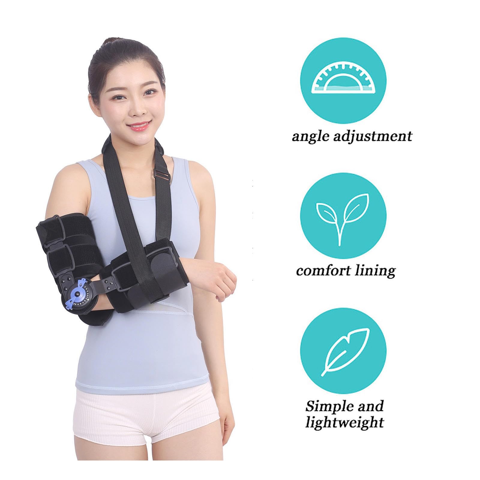 肘　脱臼防止装具（肘ブレース） Amazon | 肘固定ブレースアームスリングヒンジ付き肘装具脱臼捻挫の