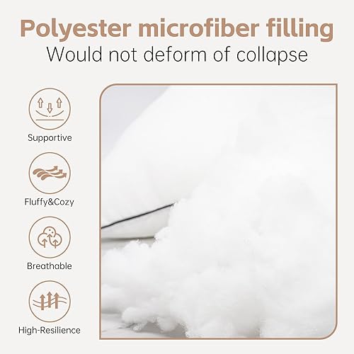 Miniatura 3 de Nctoberows Juego de 4 almohadas de cama para dormir, tamaño estándar, refrescantes y de apoyo, calidad de hotel con relleno alternativo de plumón
