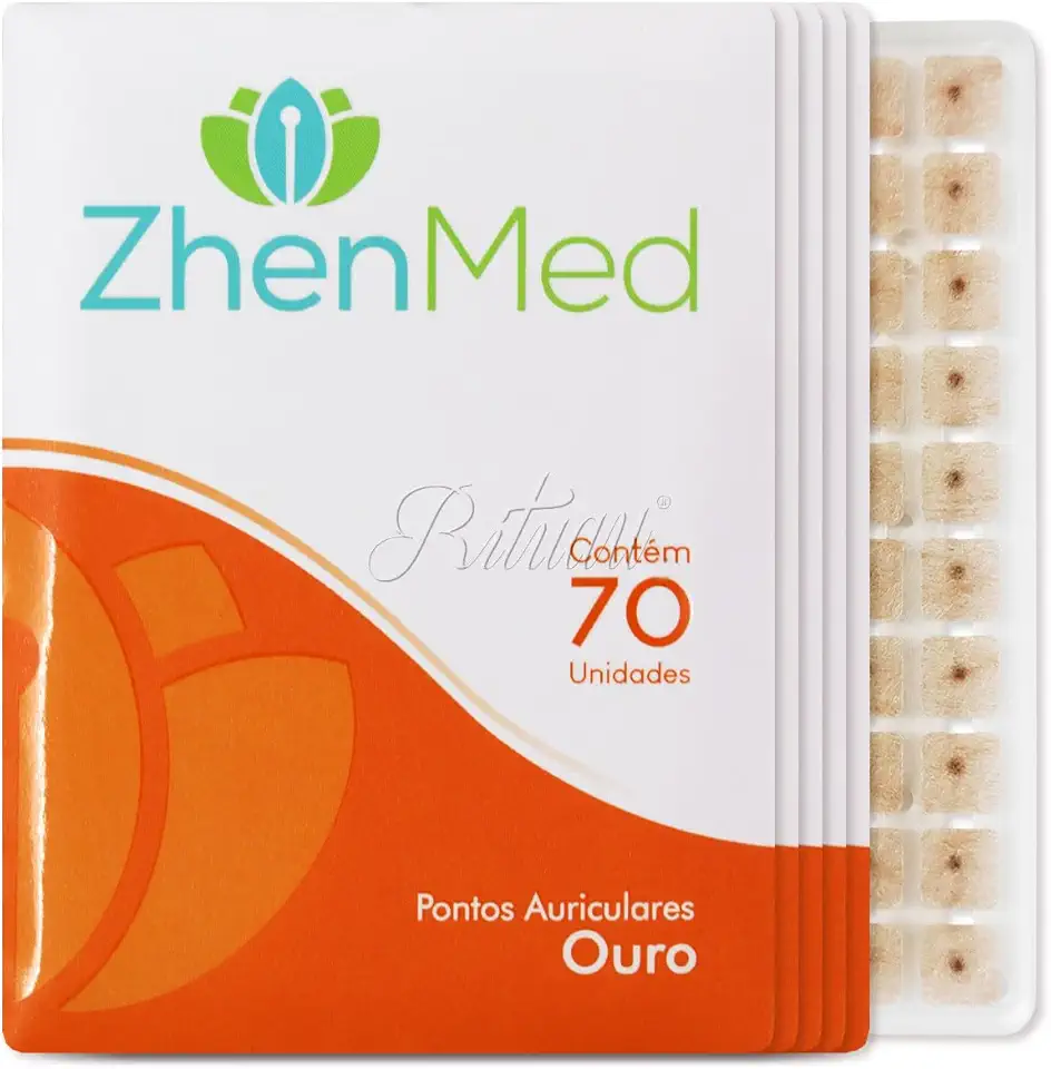 Ponto Auricular Ouro 350 Pontos Zhenmed Auriculoterapia (Micropore Quadrado)