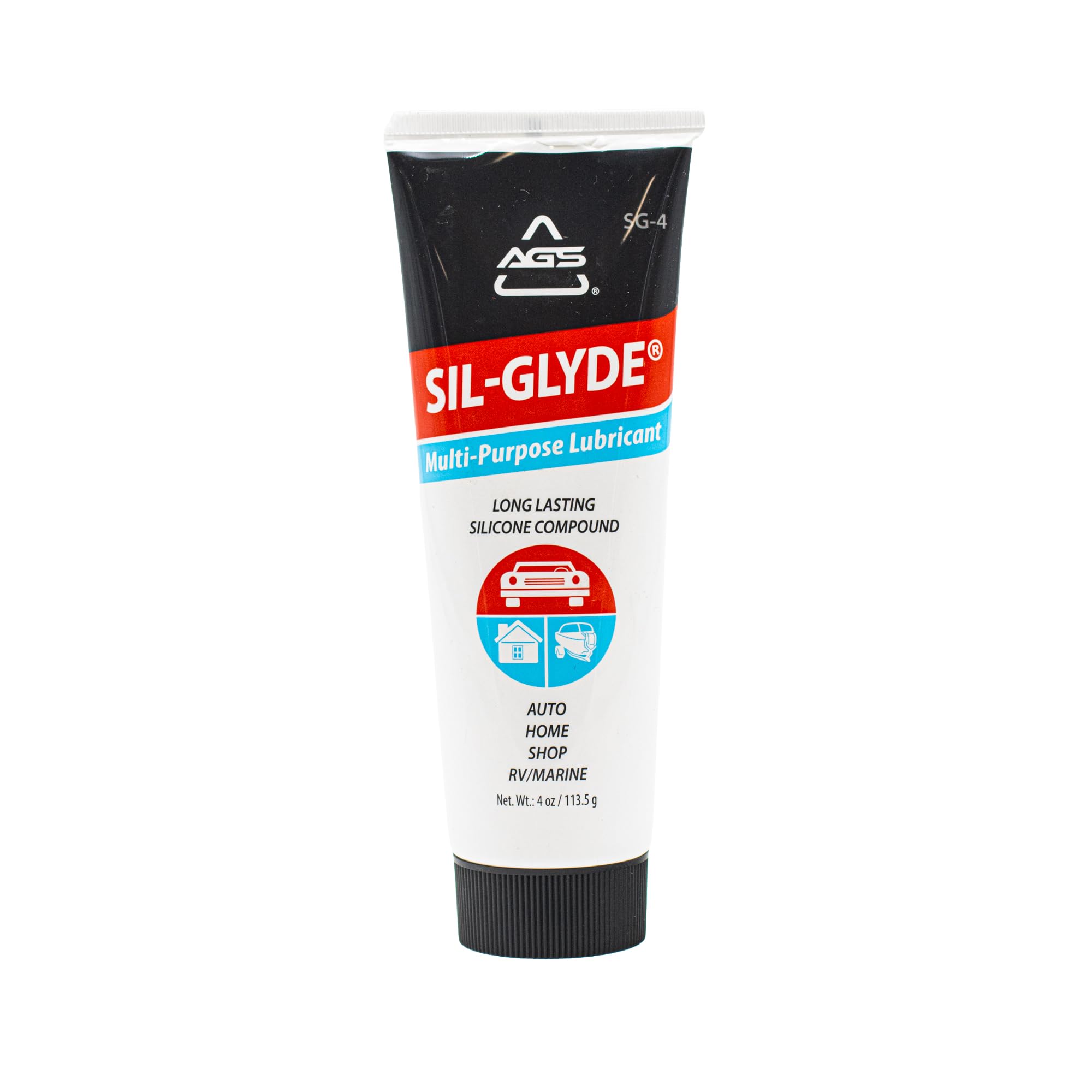 AGS Automotive Solutions SIL-Glyde 4oz Tube: Exceptional Multipurpose Lubricant - Ideal for All Surfaces, Ultimate Weatherproofing & Lubricating Compound - Ensures Smooth Operation