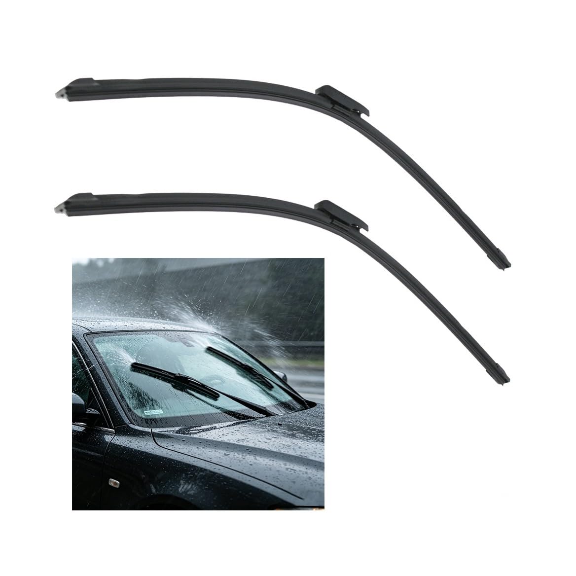 Escobilla Limpiaparabrisas para Bentley Continental GTC 2006-2011,Materiales, Tecnología de primera clase， raspado eficaz, fácil instalación, silencioso y durabilidad
