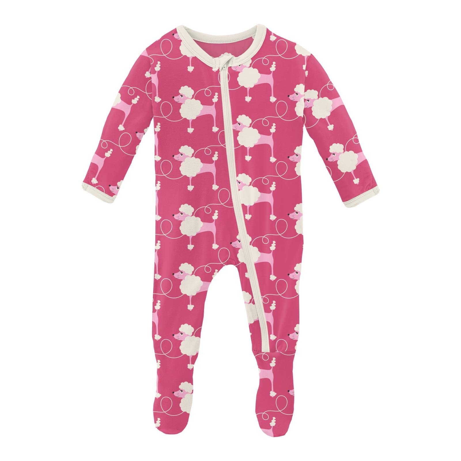 KicKee Baby &amp; Toddler Zipper Footie – Ultra-Soft Viscose from Bamboo Pajamas with Flip Paws &amp; Grips