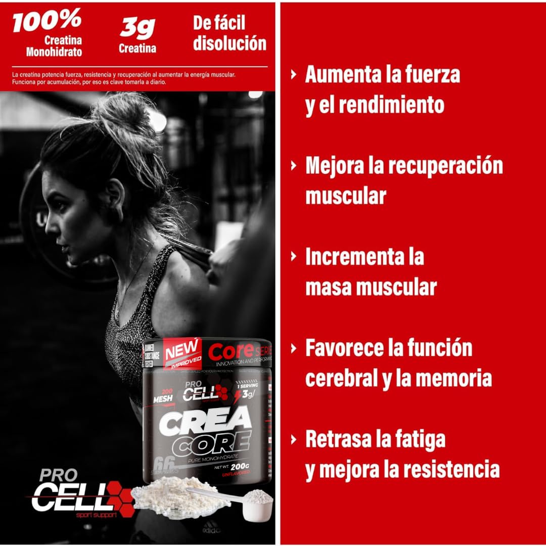 PACK Procell Proteinas Whey Advanced 2Kg (Cookie Dough) + Creatina monohidratada 200Gr + Shaker "REGALO" Gana masa muscular, Fuerza, Resistencia, Tonificacion muscular, Recuperacion deportiva
