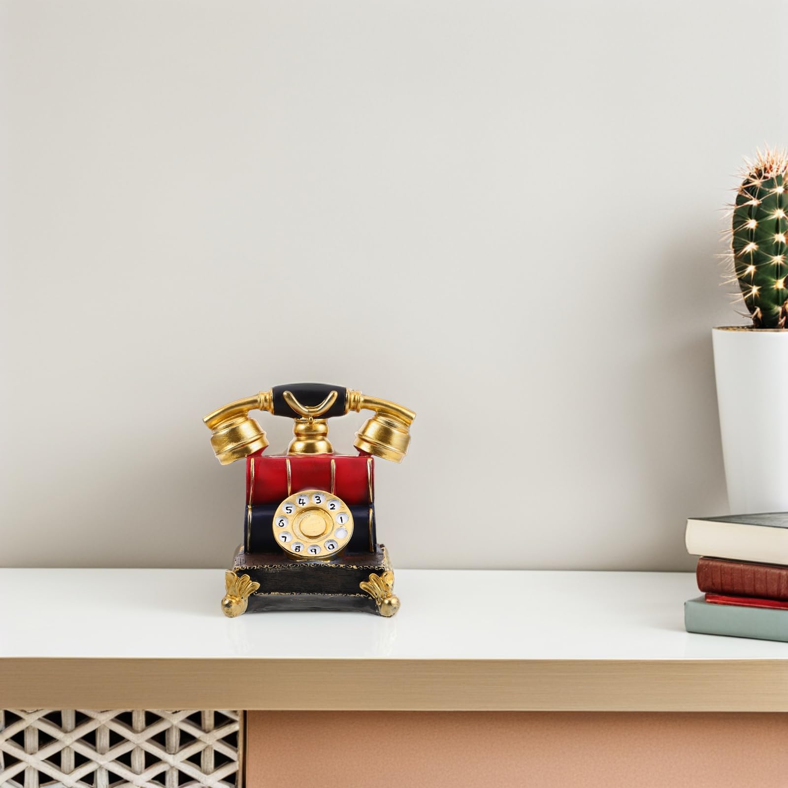 Telephone Model Retro Phone Rotary Phone Model Home Desk Accessories Desk Telephone Decoration Phone Booth Prop for Home Office Cafe