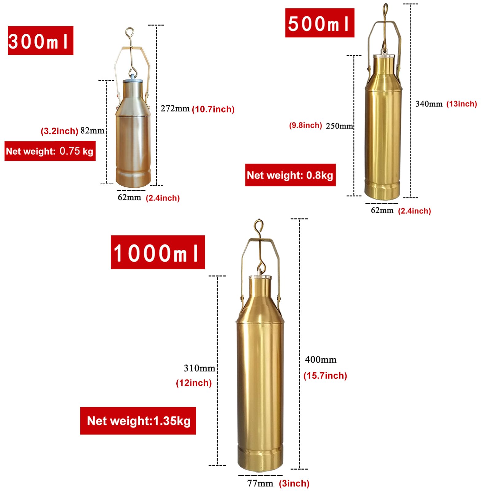 Secchio per Campionamento Olio Portatile, Bottiglia per Campionamento in Ottone, Set Campionatore Serbatoio Olio, Campionatore Olio Campionatore Petrolio Campionamento Bottiglie Liquide,1000ml