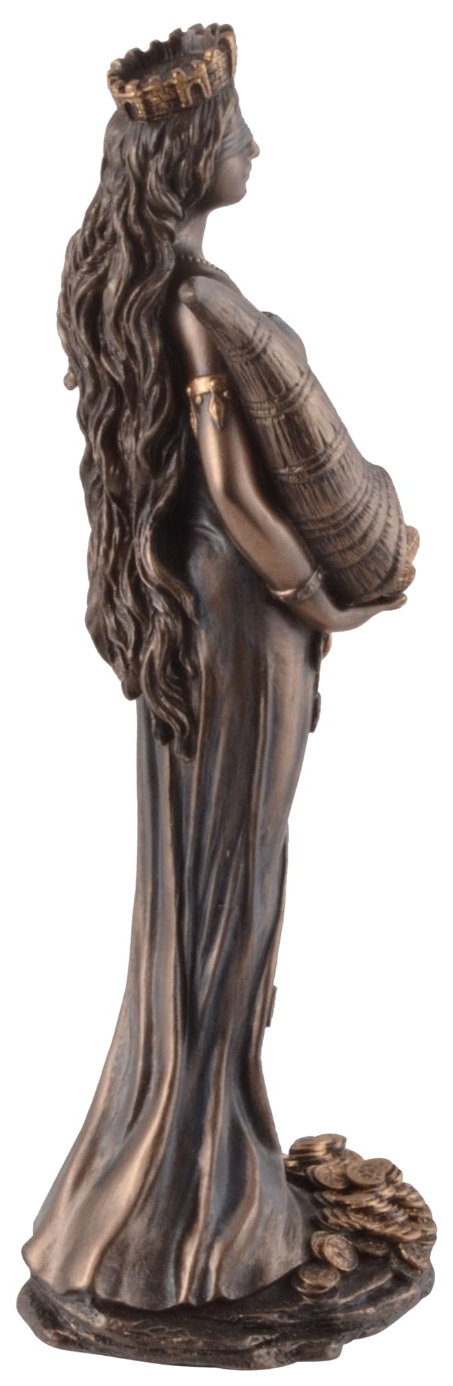 VERONESE Déesse Romaine Fortuna 19 cm Bronze Figure Jeu de Hasard