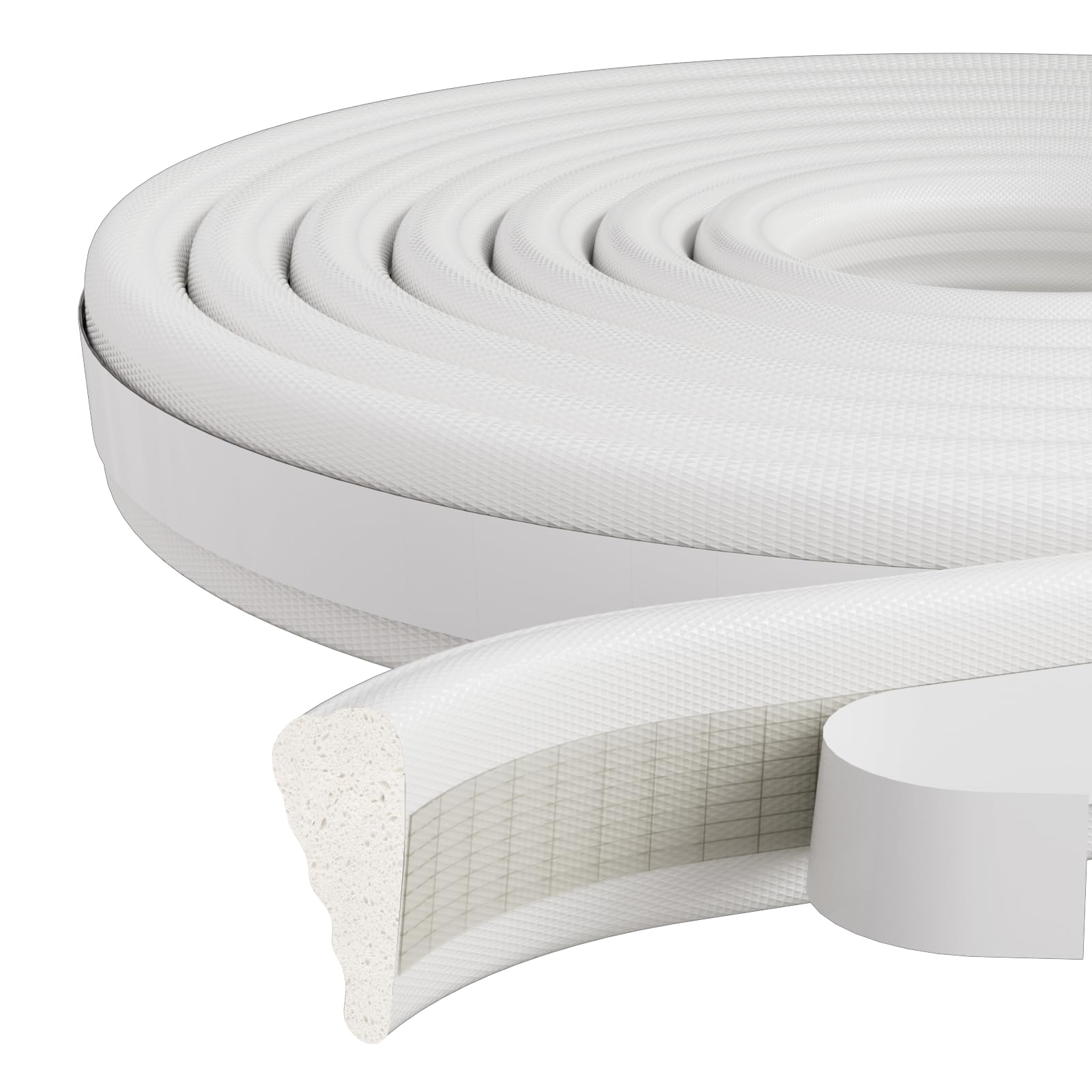 Blanco Burletes de Cuña Puertas Ventanas Tiras Sellado Alta Densidad Espuma Cinta de Junta Anti Frío y Colisión para Pvc Ventana Corredera,Ventana Madera,Puerta Aluminio,Puerta Entrada Casa 1 Rollo 3M