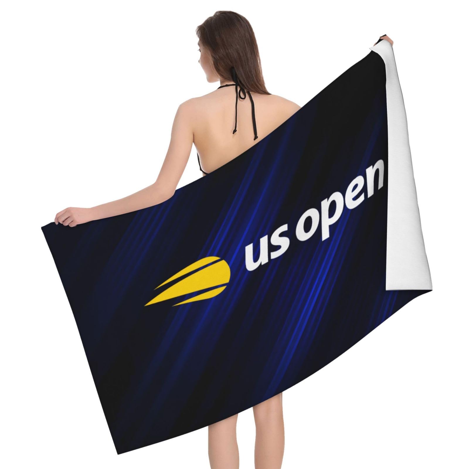 Lujzwop Us Open Tennis 2024 Beach Towel, Oversized Pool Towel, Quick Dry Microfiber Beach Towel for Men and Women