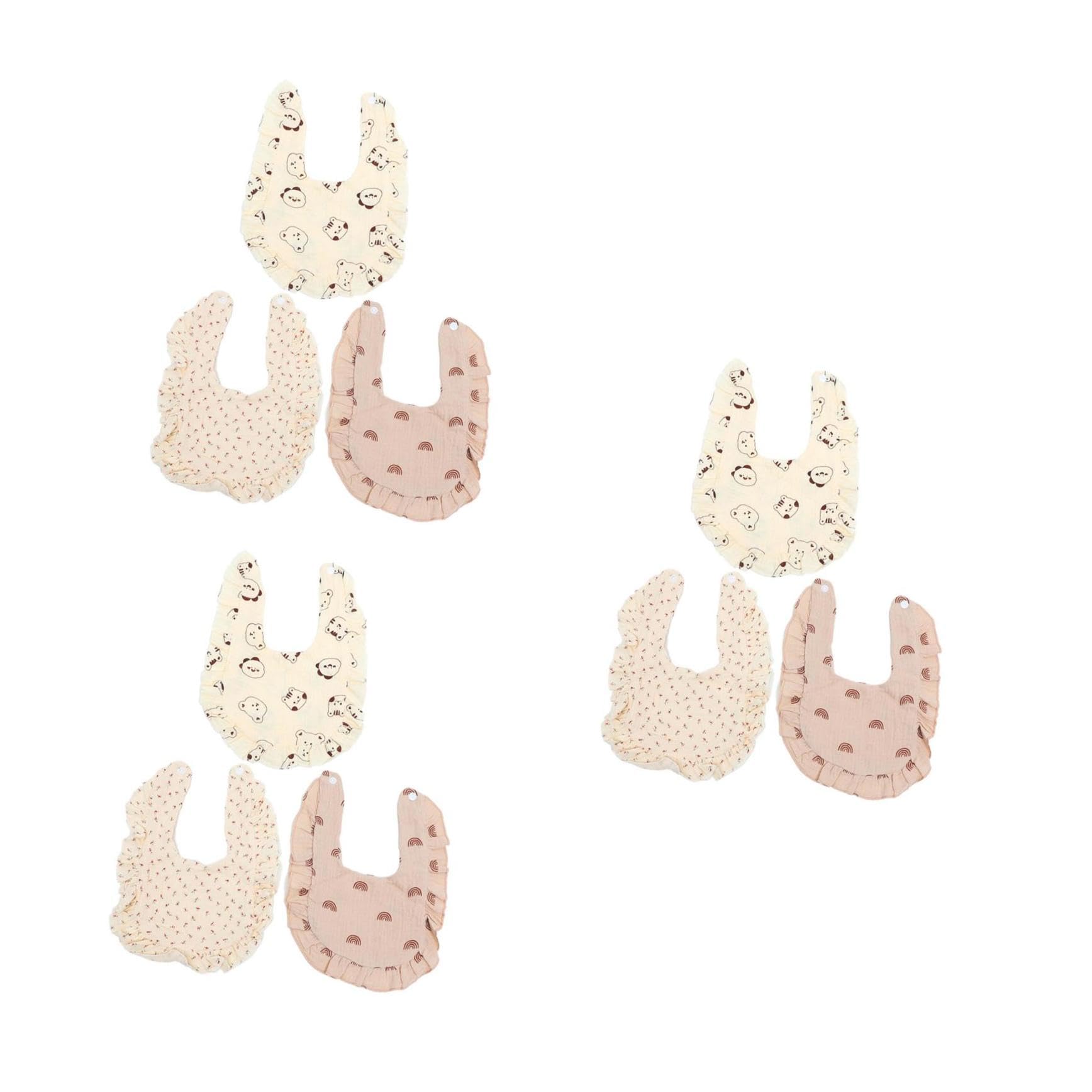 Abaodam Lot De 3 Bavoirs En Coton Pour Bébé Garçons Et Filles Pour Nouveau-né Anti-bave