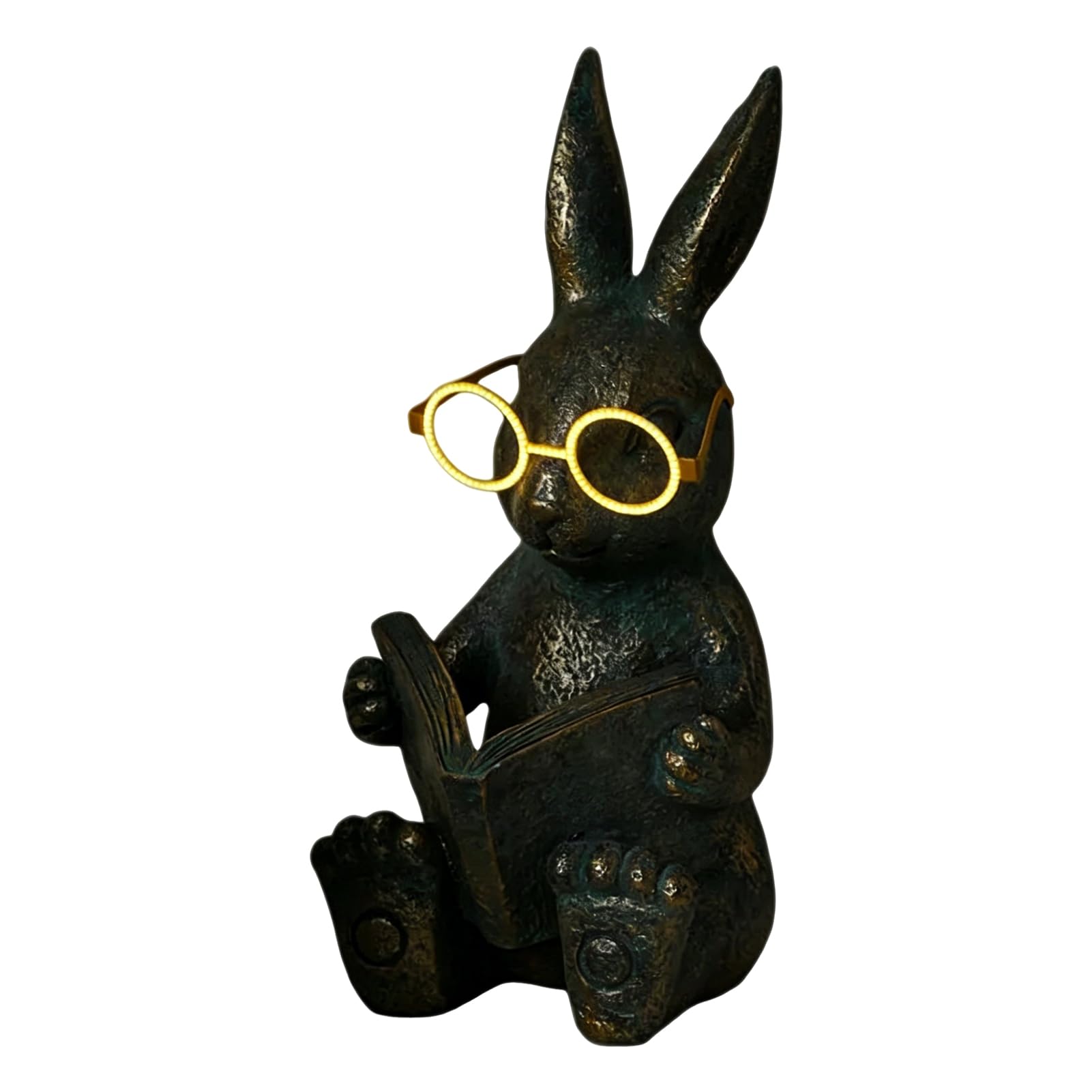 Zestaw figurek zwierząt w stylu retro, sowa, królik, szop, statuetka ze świecącymi w ciemności okularami na biurko, regał na książki, dekoracja domu, jednoczęściowy