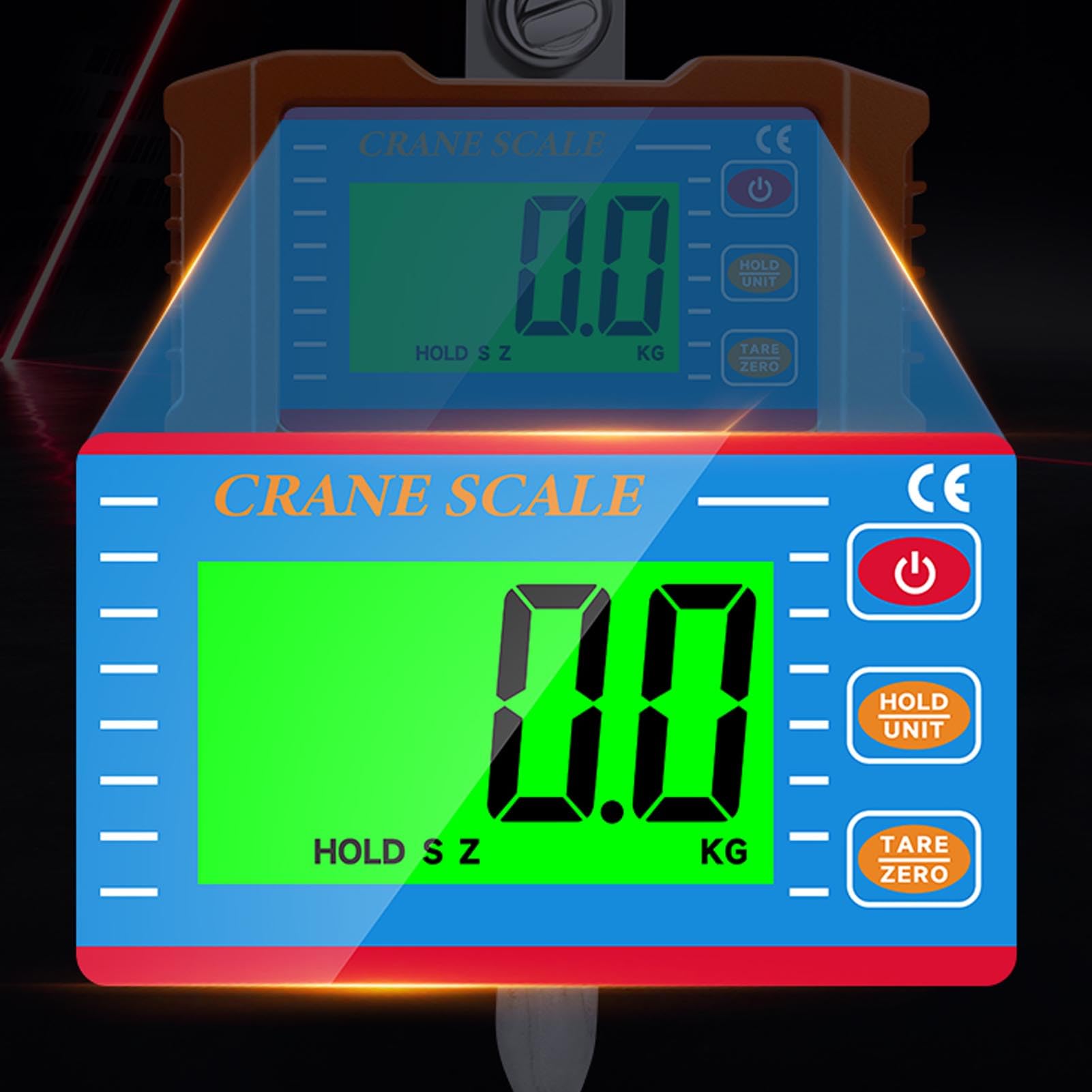 Jectse Échelle de Grue Numérique, 2000KG/4400lb Balance Suspendue avec Rétro-éclairage LED, Données de Contrôle à Distance Précises Tare Reset pour les Fermes Industrielles, Usine