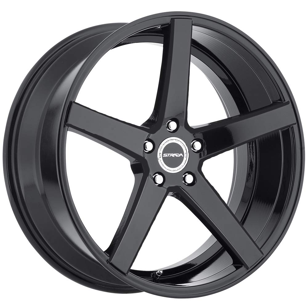 STRADA PERFETTO Custom Wheel - 20x8.5, 35 Offset, 5x108 Bolt Pattern, 72.6mm Hub - Gloss Black Rim