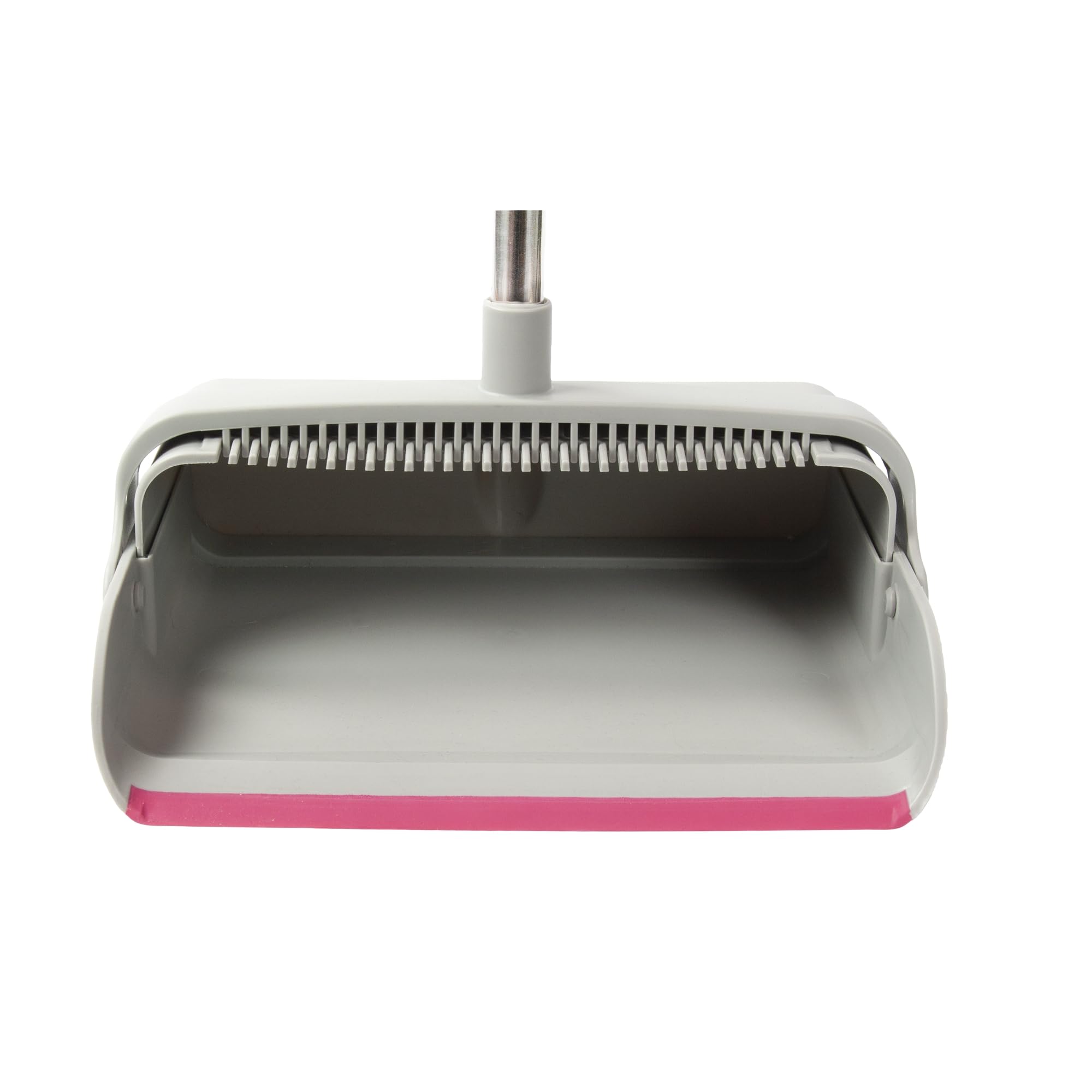Conjunto Escoba y Recogedor Plegable – Ahorra Espacio – Pala con Plegado Anti-derrames – Dentado Limpia-Fibras – Cabezal Giratorio para rincones – Uso cómodo y Almacenamiento fácil