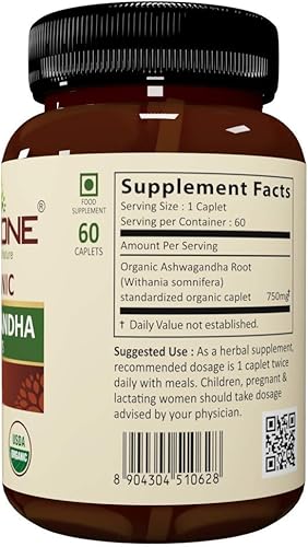 Miniatura 4 de Comprimido de Ashwagandha orgánico - 750mg cada 60 cápsulas (suministro de 1 mes)