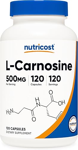 Nutricost L-Carnosina 500 mg, 120 cápsulas - Sin gluten y sin OMG