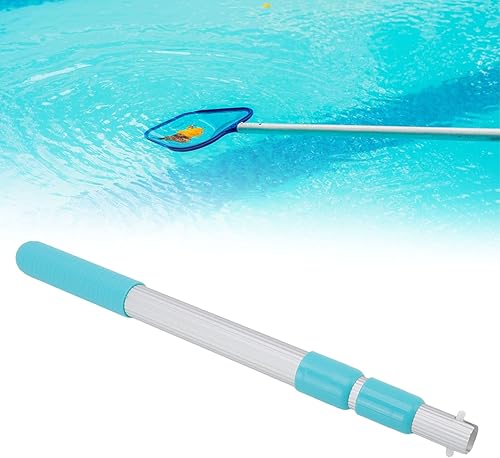 Miniatura 6 de TOPINCN Poste telescópico para piscina, poste telescópico de aluminio profesional ABS, 3 secciones, mango de red de piscina para redes de