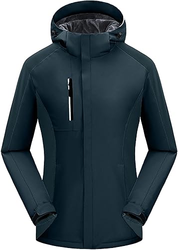 Miniatura 5 de TAPIYANG Unisex Rain Coats Waterproof with Hood Plus Size Winter Coats Long Sleeve Ski Jackets Winter Clothing Trendy Casual