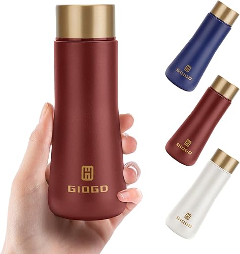 Botella térmica pequeña delgada con aislamiento al vacío de 6.1 fl oz6.1 onzas, botella de agua térmica de acero inoxidable, termo para bebidas