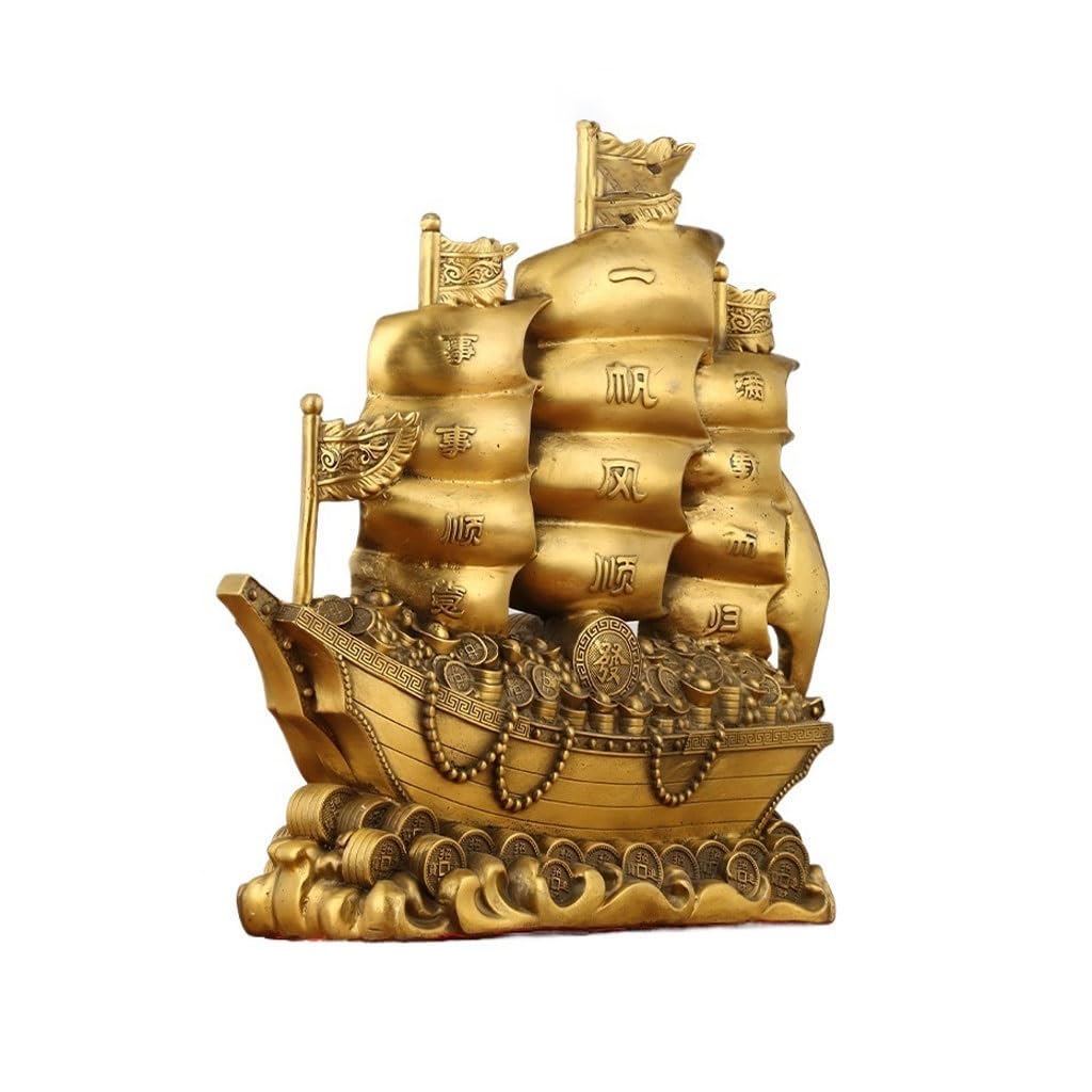 Voilier en laiton RLKHXBS : objet décoration maison et bureau