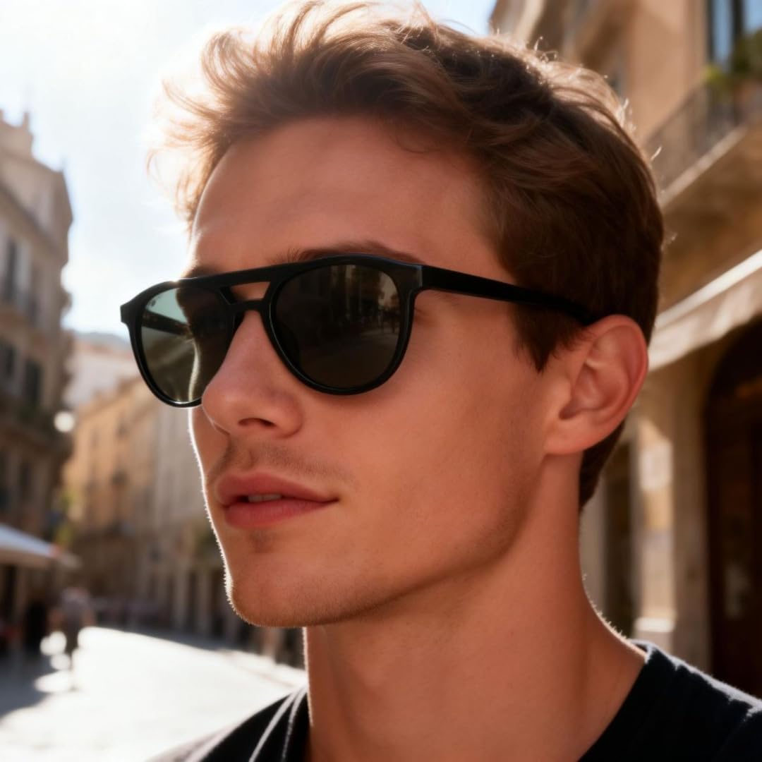 Okulary przeciwsłoneczne z polaryzacją i dużą oprawką z octanu UV400 Outdoor