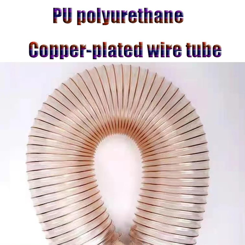 Manguera flexible de poliuretano resistente a pinchazos de acero al carbono de 10 pies, tubo de alambre de 2 a 12 pulgadas, colector de polvo de extracción de humos para taller y garaje