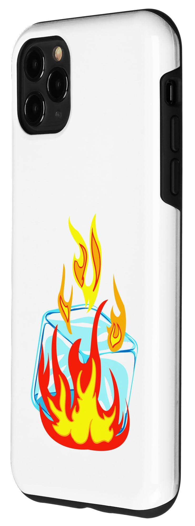 iPhone 11 Pro Max Cute Ice Cube on Fire For Ice Lovers Case - Image 2