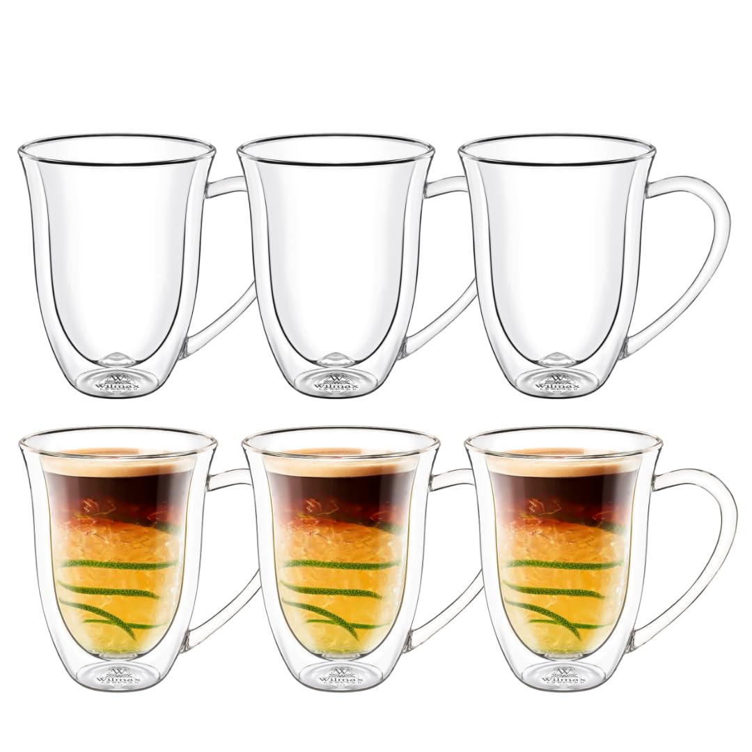 Wilmax Thermoglazen met handvat, set van 2, 300 ml