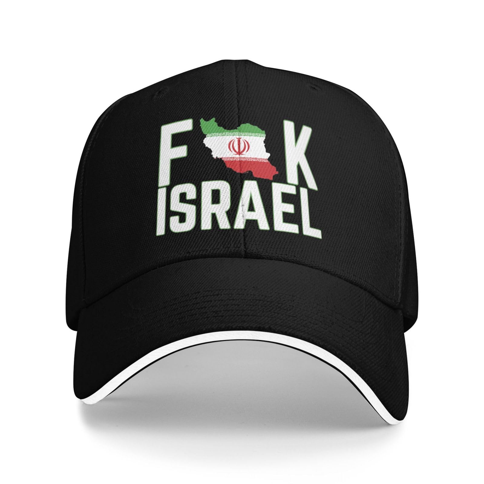 Gqwjksz Unisex Black F K Fuck Israel Hat No War With Iran I Stand With Iran Peace Baseball Cap Trucker Hat