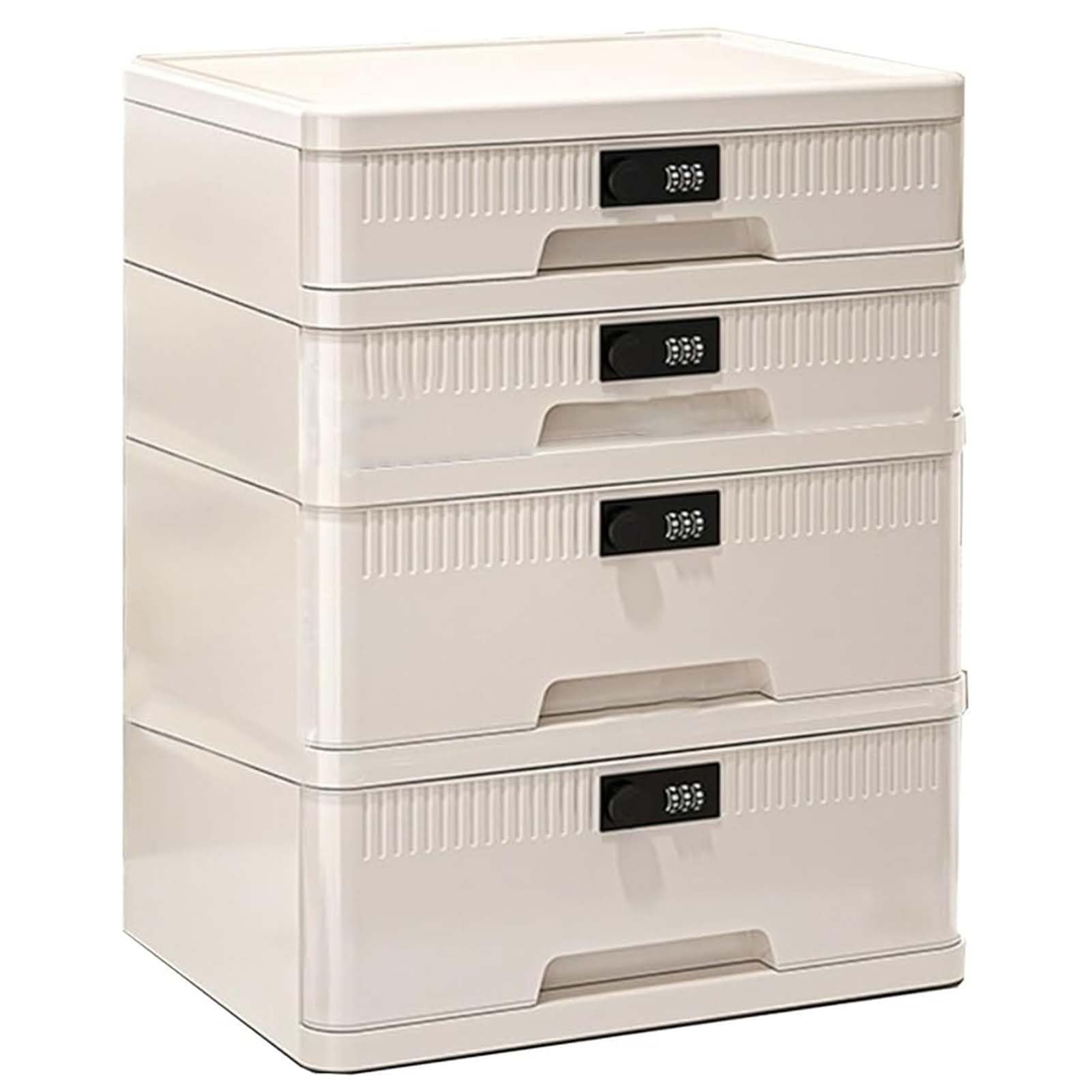 GUODDM Desktop Document Cabinet - Lockable Storage Box With Combination Lock – A4 Size File Organizer For Office, Home & Dormitory, For Papers, Folders Supplies(4-layers)