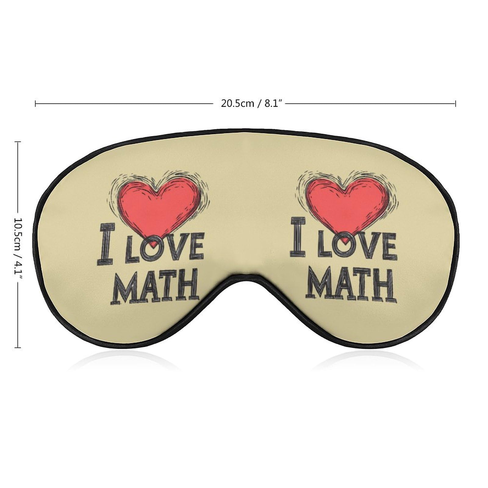 I Love Math Sleep Mask Eye Shade Cover Adjustable Strap for Travel Lunch Break Women Men