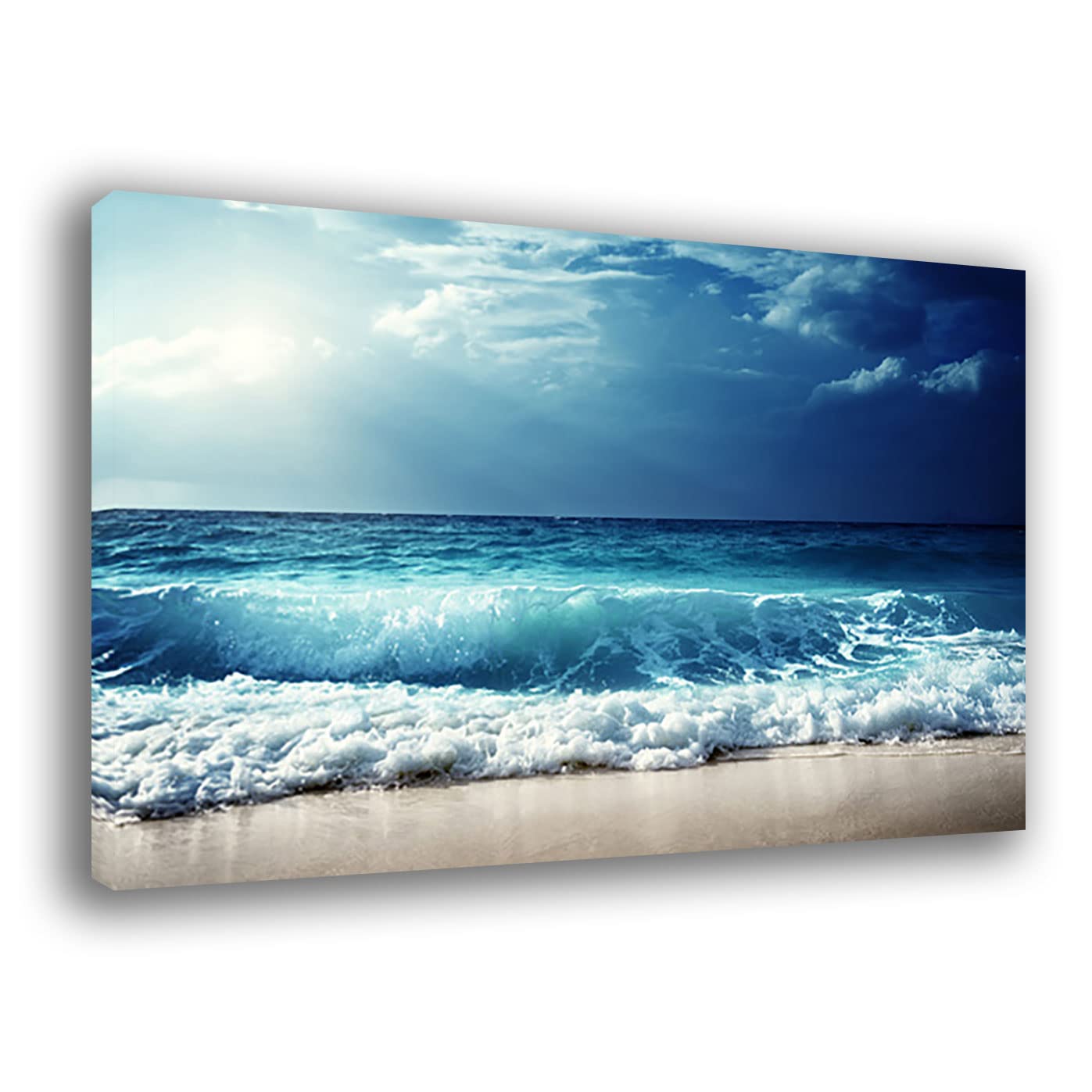 Printerland Quadri Moderni PAESAGGIO MARE marino onde spiaggia Quadro moderno da Parete XXL grande Stampa su tela Canvas Decorazione Murale muro Soggiorno Arredo Camera da letto Cucina (70x100 cm, 6)