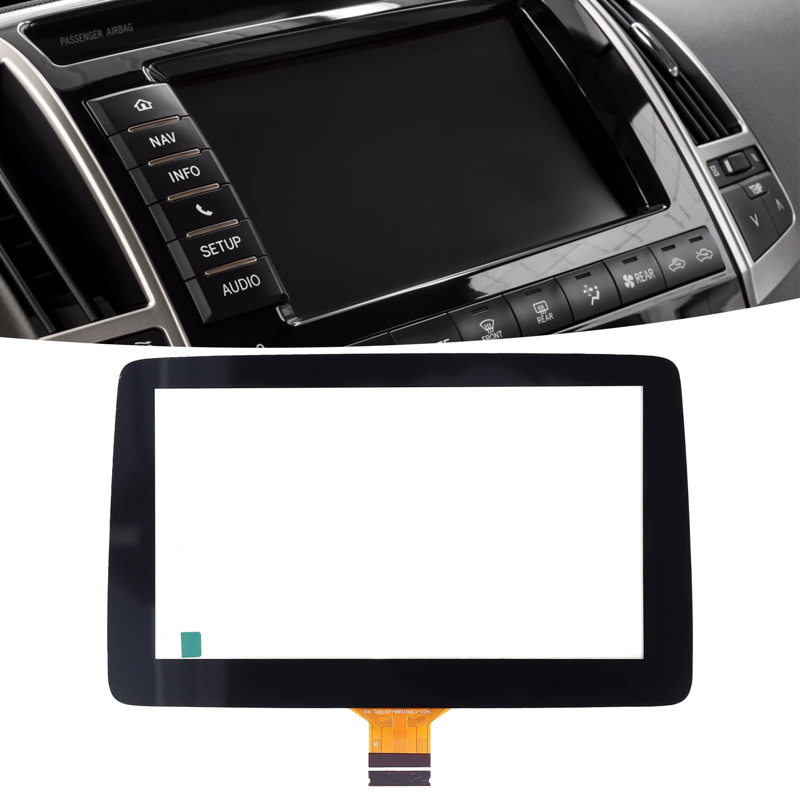 Jadeshay Car Touch Display Glass, 7 Inch Car Touch Screen Glass Acrylic Transparent Car Touch Screen Protector K40005A29F Replacement - Image 3