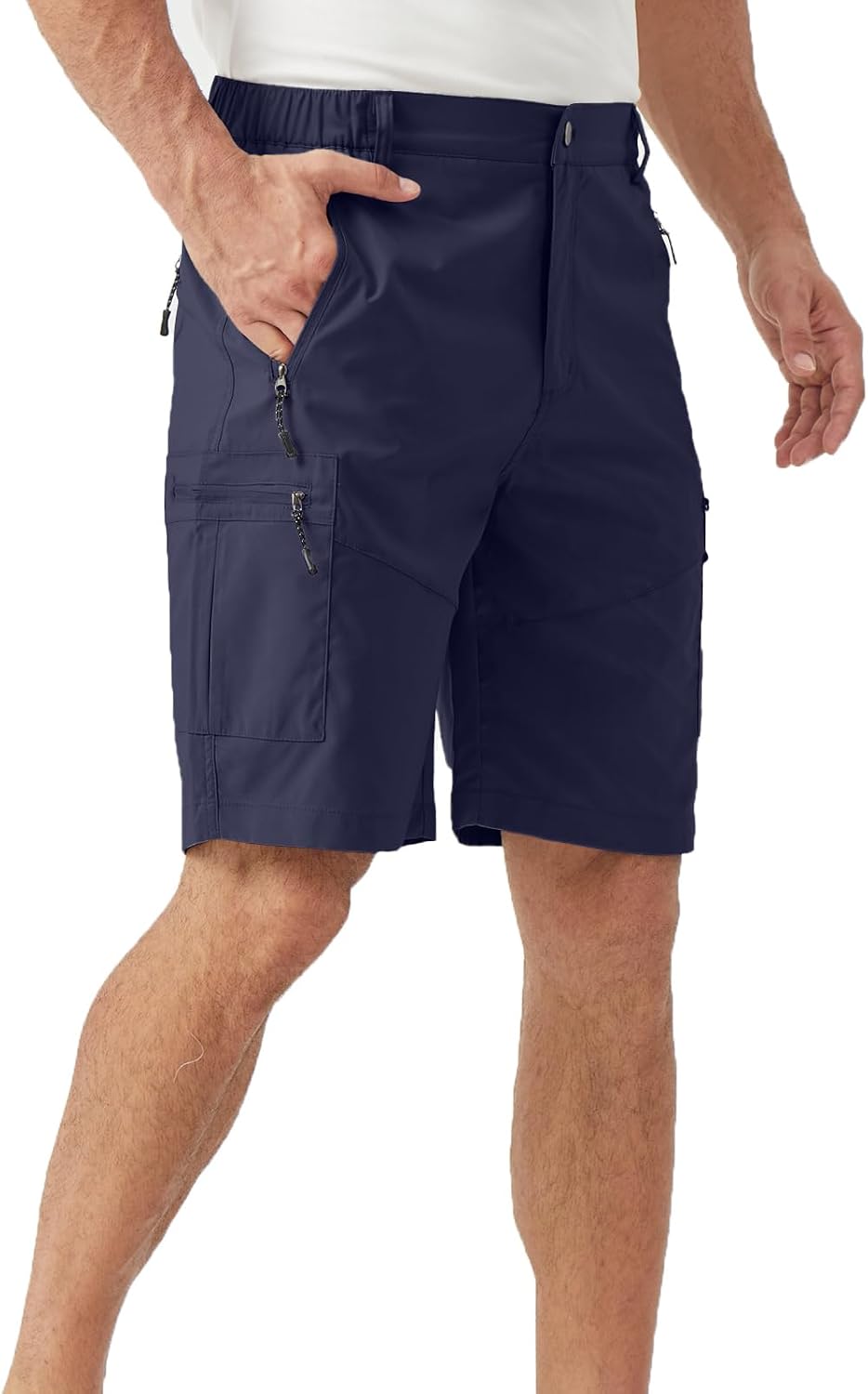 Tuna Men's Hiking Cargo Shorts Lightweight Quick Dry Outdoor for Men with 5 Zipper Pockets Water Golf Camping Casual Summer