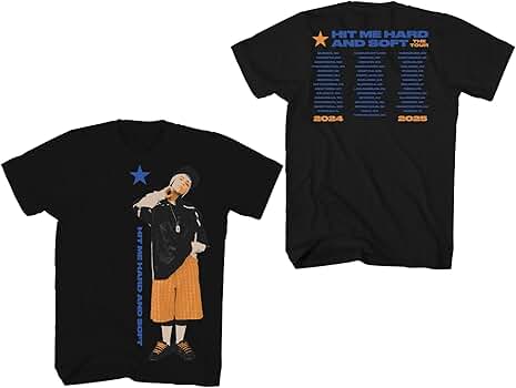 Amazon.com: Billie Eilish Men's Hit Me Hard and Soft Star Tour T