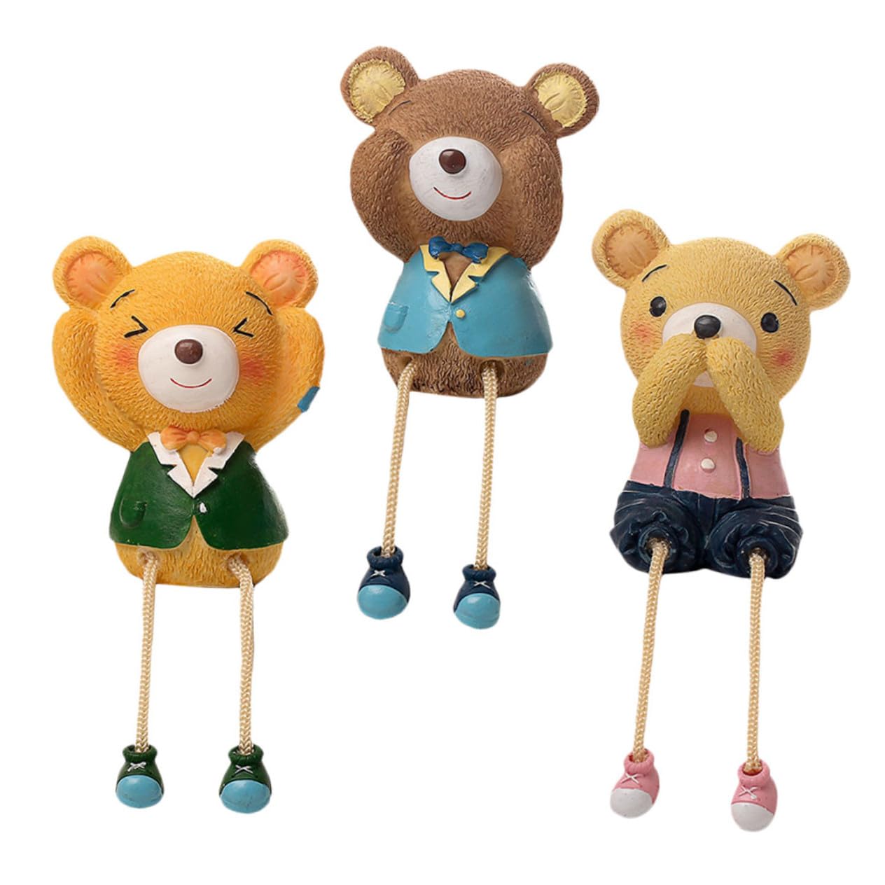 Figurines ours en résine pieds suspendus déco maison et salle à manger