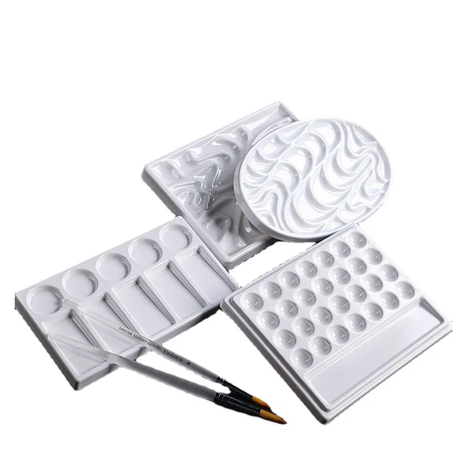 Paleta farb dla artystów ceramików, Malowanie Paleta Ceramiczna Imitacja Ceramiki Artystycznej Paleta Farb Do Oleju Akwarela Pusta Paleta Malarska Rysowanie Artykuły Artystyczne(Design 5 as picture)
