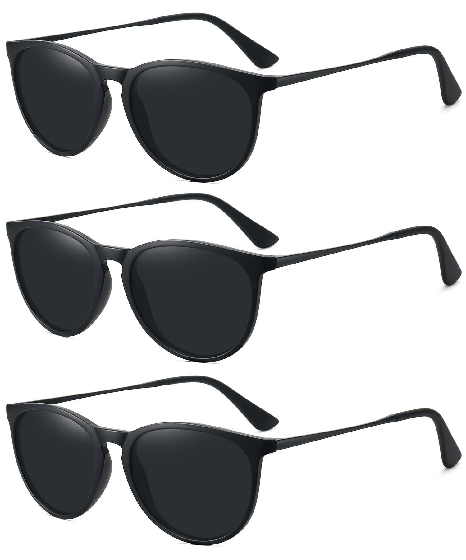 WOWSUN Retro sunglasses womens 2024 trendy round classic glasses
