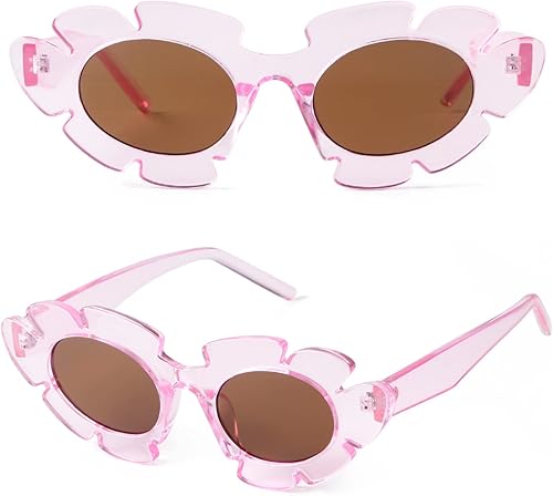 PEGH Lentes de sol con diseño de ojo de gato para mujeres y hombres, divertidos, retro, a la moda, Y2K, lentes de sol gruesos, protección UV400