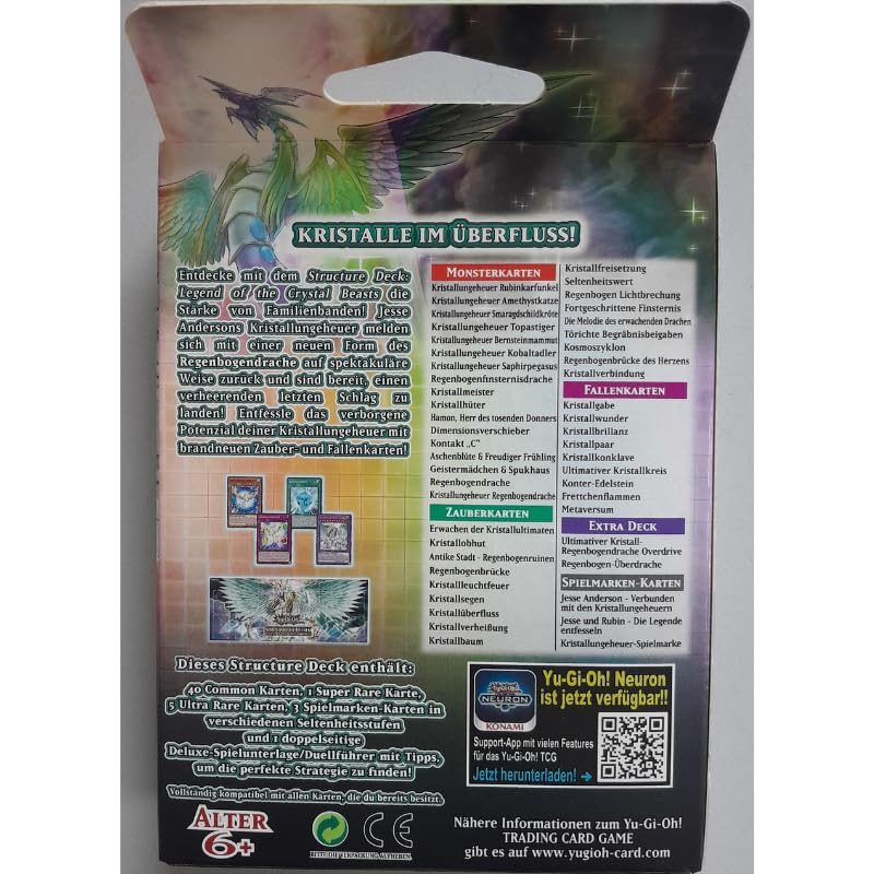 YuGiOh Structure Deck Legend of the Crystal Beasts | DEUTSCH | Yu-Gi-Oh! Karten NEU GÜNSTIG | + Arkero-G 50 Small Soft Sleeves japanische Kartenhüllen – Bild 5