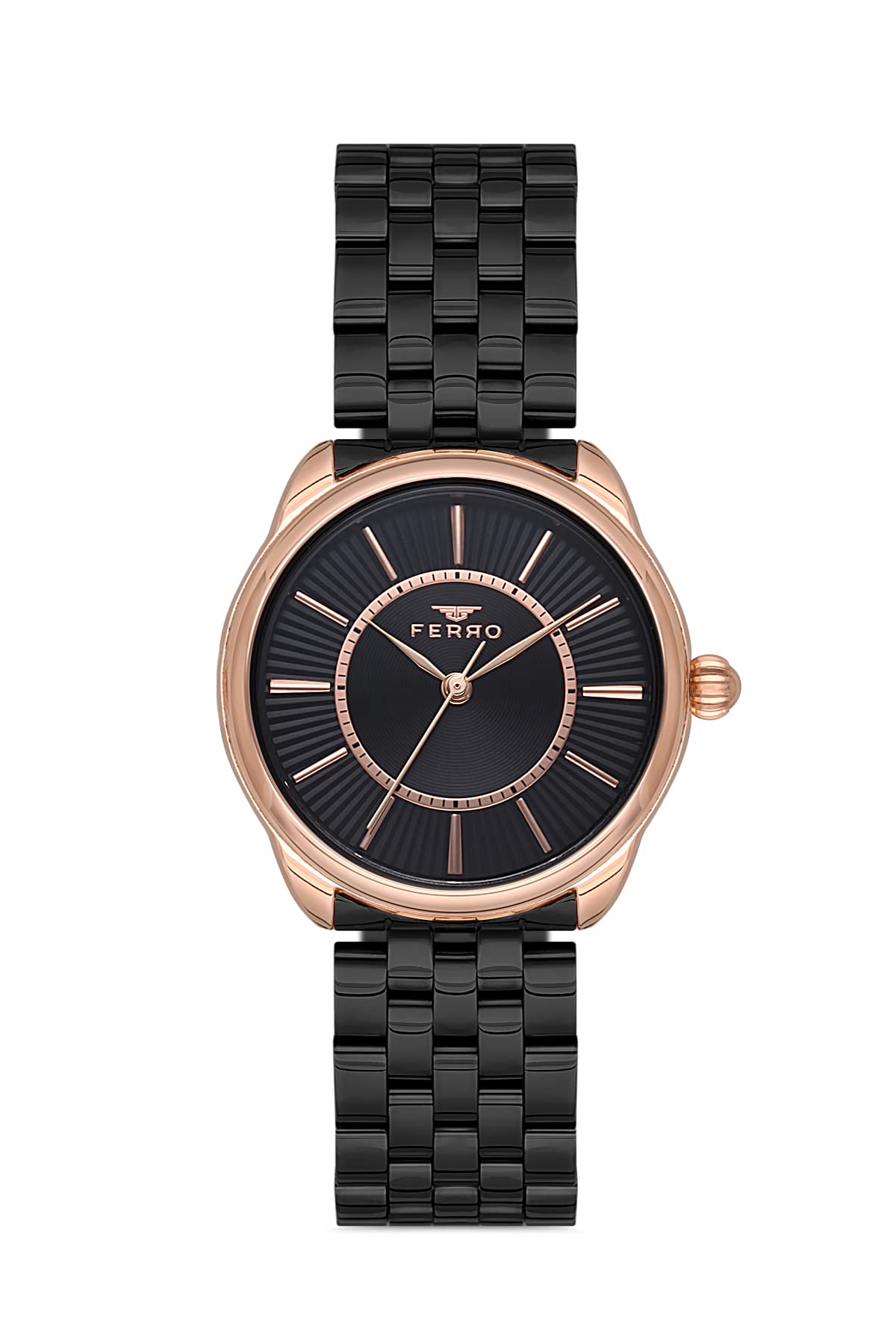 Ferro Analog Black Dial Womens Watch-F21152A-R (B09RWLGFKB) Amazon Price History, Amazon Price Tracker